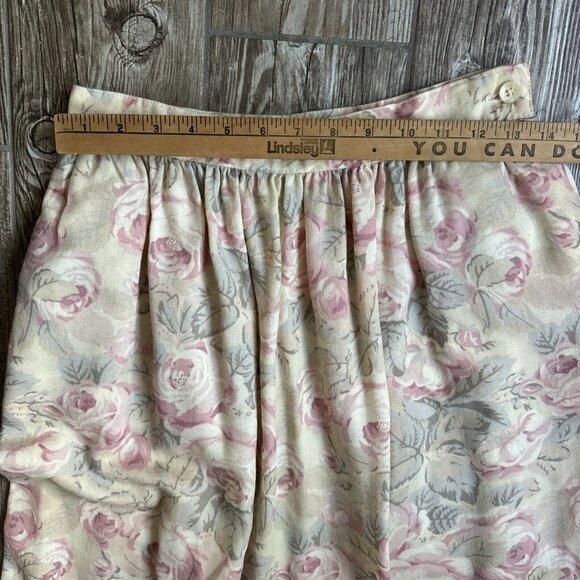 2/$18 SALE! Vintage Floral Skirt Talbots S Cottage High Waist Cowboy Pleated - Picture 6 of 8